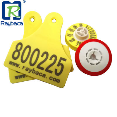 Visual EID Rfid Livestock Ear Tags With Laser Printed Number